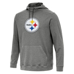 Pittsburgh Steelers Antigua Cloud Pullover Hoodie - Heather Black - NFL