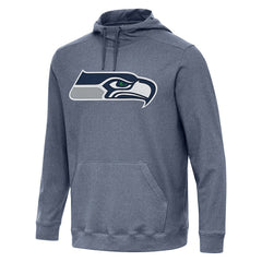 Seattle Seahawks Antigua Cloud Pullover Hoodie - Heather College Navy - NFL