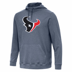 Houston Texans Antigua Cloud Pullover Hoodie - Heather Navy - NFL