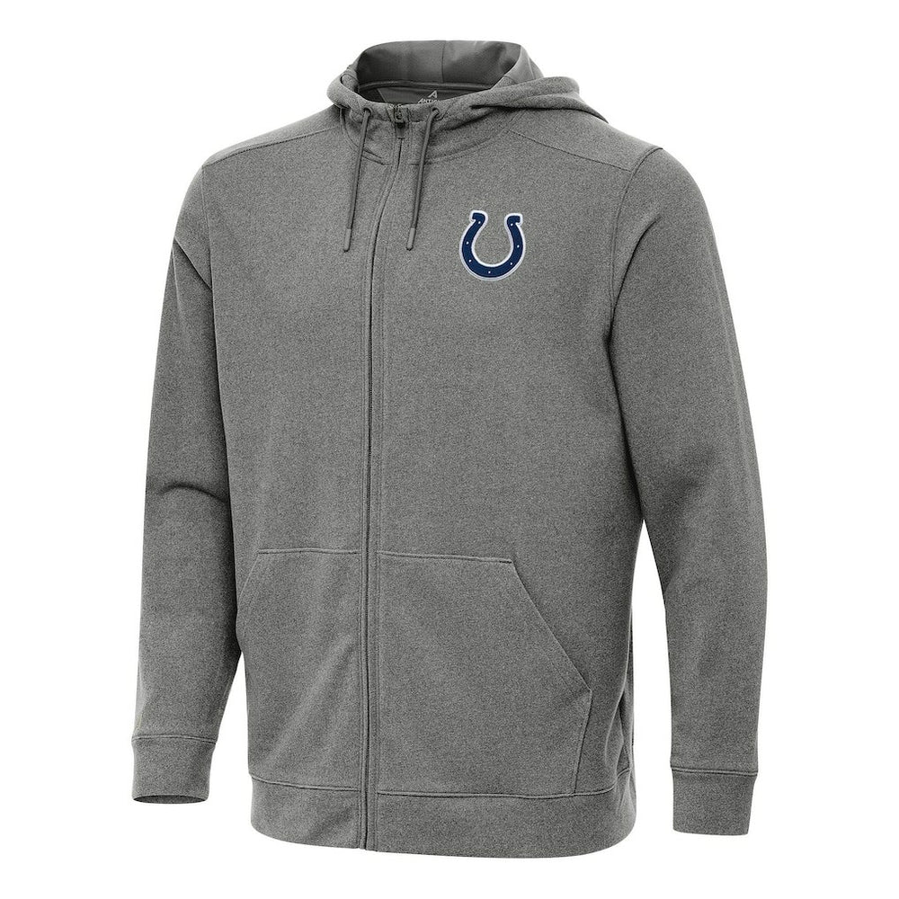 Indianapolis Colts Antigua Effortless Full-Zip Hoodie - Heather Black - NFL