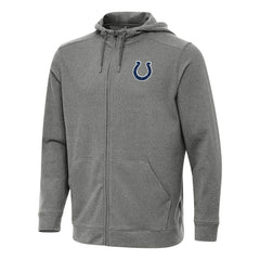 Indianapolis Colts Antigua Effortless Full-Zip Hoodie - Heather Black - NFL