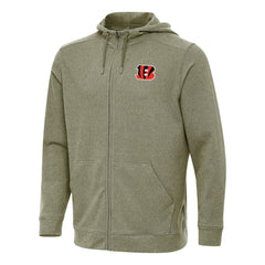 Cincinnati Bengals Antigua Effortless Full-Zip Hoodie - Olive - NFL