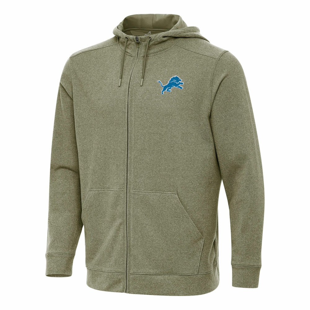 Detroit Lions Antigua Effortless Full-Zip Hoodie - Olive - NFL