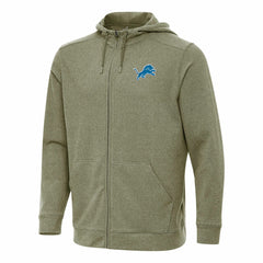 Detroit Lions Antigua Effortless Full-Zip Hoodie - Olive - NFL
