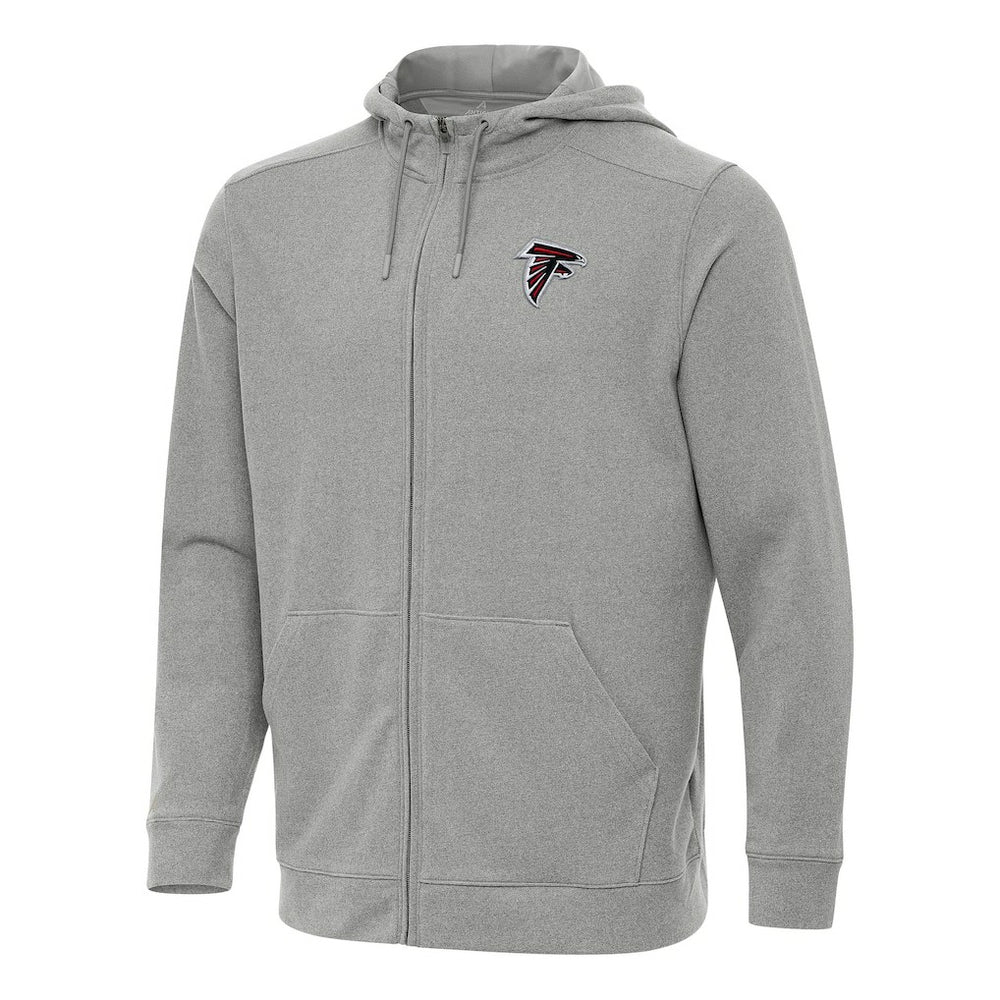 Atlanta Falcons Antigua Effortless Full-Zip Hoodie - Heather Gray - NFL