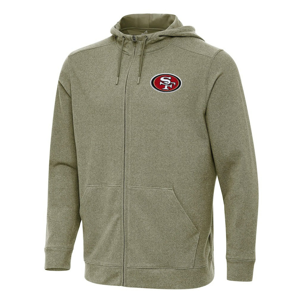 San Francisco 49ers Antigua Effortless Full-Zip Hoodie - Olive - NFL