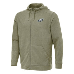 Philadelphia Eagles Antigua Effortless Full-Zip Hoodie - Olive - NFL