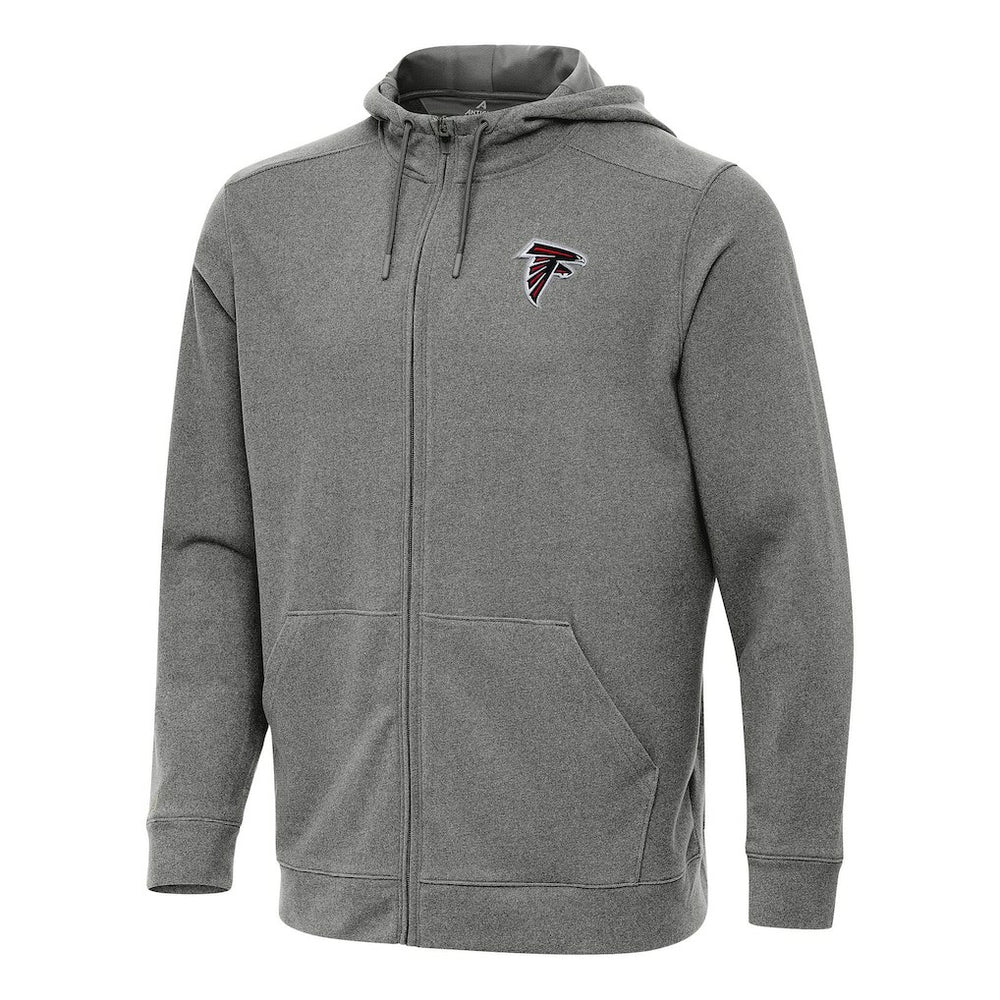 Atlanta Falcons Antigua Effortless Full-Zip Hoodie - Heather Black - NFL