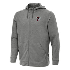 Atlanta Falcons Antigua Effortless Full-Zip Hoodie - Heather Black - NFL
