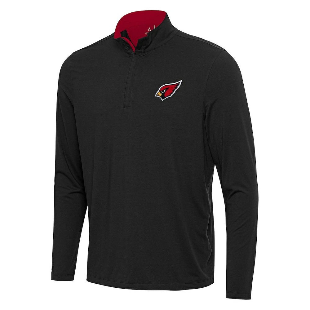 Arizona Cardinals Antigua Content Quarter-Zip Pullover Top - Black/Cardinal - NFL