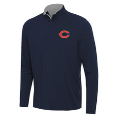 Chicago Bears Antigua Content Quarter-Zip Pullover Top - Navy/Gray - NFL