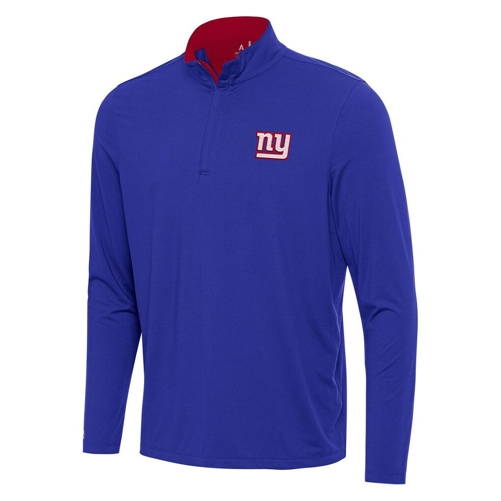 New York Giants Antigua Content Quarter-Zip Pullover Top - Royal/Red - NFL