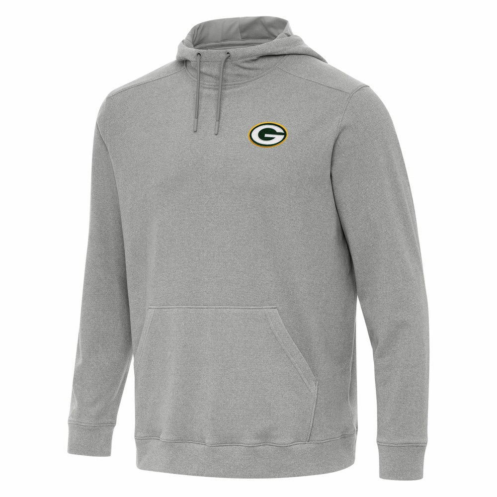Green Bay Packers Antigua Cloud Pullover Hoodie - Heather Gray - NFL