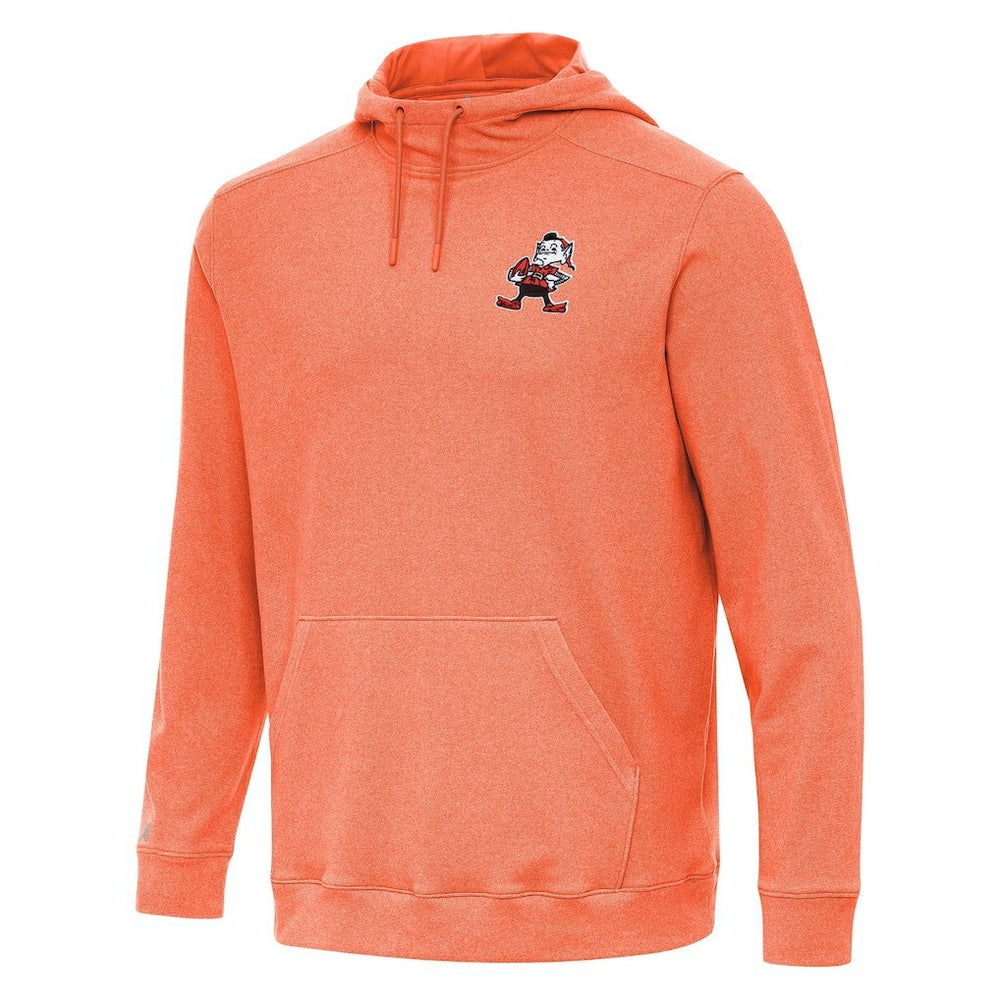 Cleveland Browns Antigua Cloud Pullover Hoodie - Heather Orange - NFL