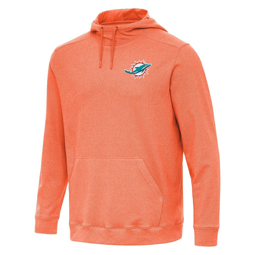 Miami Dolphins Antigua Cloud Pullover Hoodie - Heather Orange - NFL