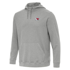Kansas City Chiefs Antigua Cloud Pullover Hoodie - Heather Gray - NFL