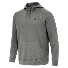 Philadelphia Eagles Antigua Cloud Pullover Hoodie - Heather Black - NFL