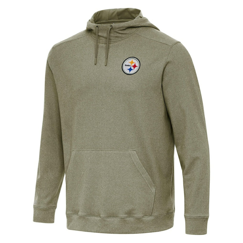 Pittsburgh Steelers Antigua Cloud Pullover Hoodie - Olive - NFL