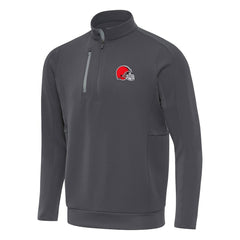 Cleveland Browns Antigua Generation Quarter-Zip Pullover Top - Pewter - NFL
