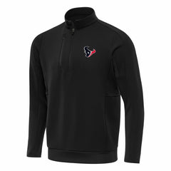 Houston Texans Antigua Generation Quarter-Zip Pullover Top - Black - NFL