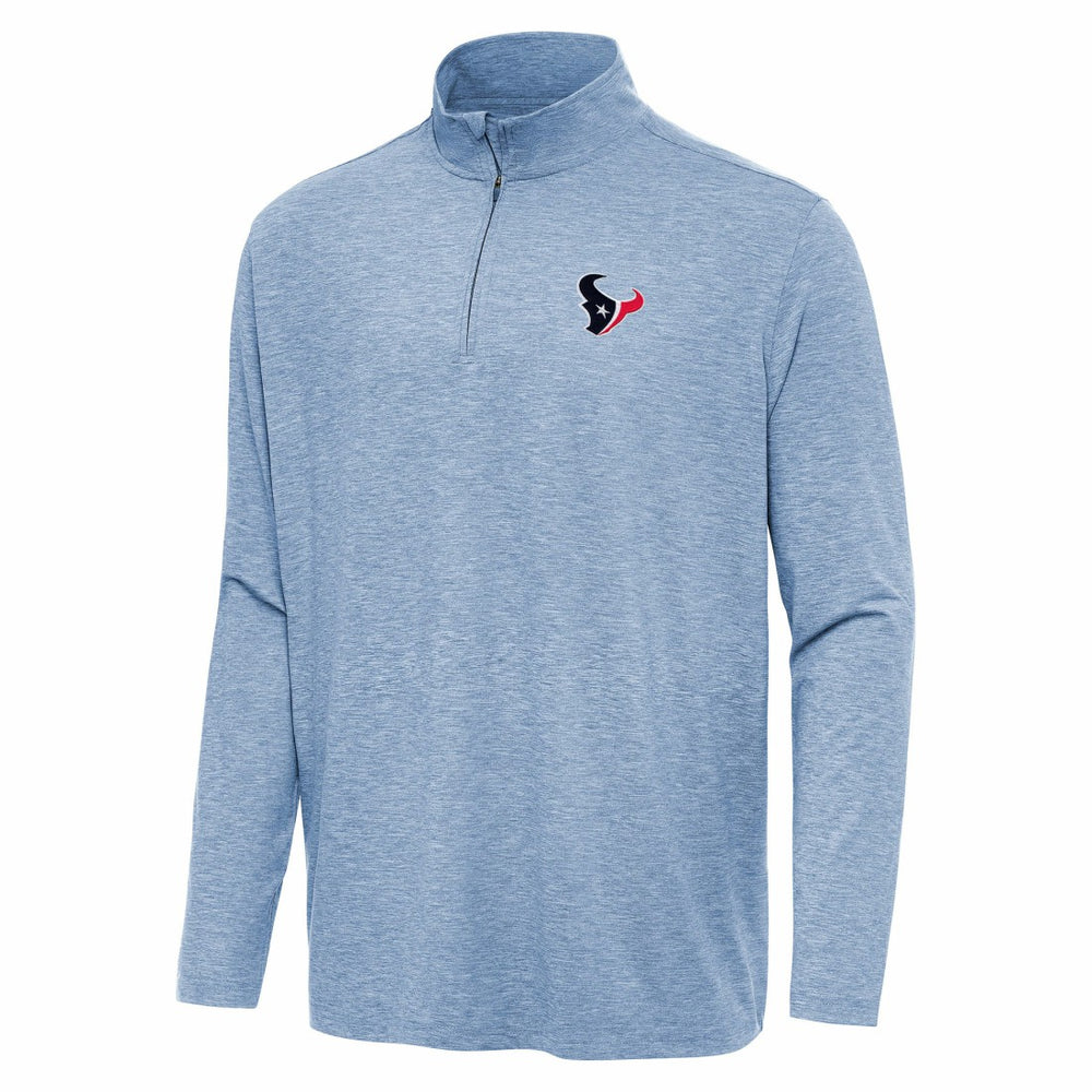 Houston Texans Antigua Hunk Quarter-Zip Jacket - Heather Royal - NFL
