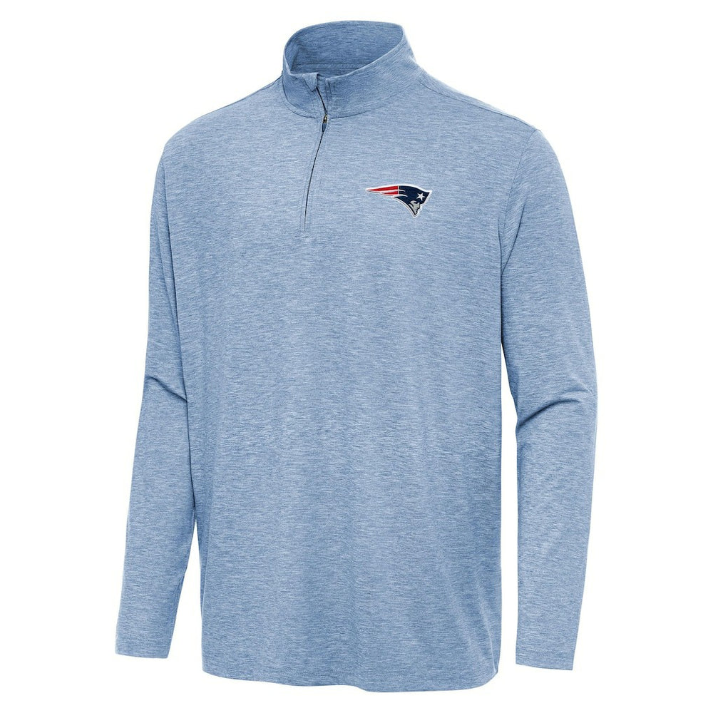 New England Patriots Antigua Hunk Quarter-Zip Jacket - Heather Royal - NFL