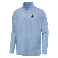 Dallas Cowboys Antigua Hunk Quarter-Zip Jacket - Heather Royal - NFL