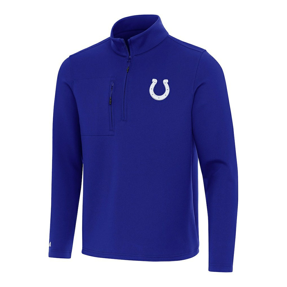 Indianapolis Colts Antigua Insider Quarter-Zip Pullover Top - Royal - NFL
