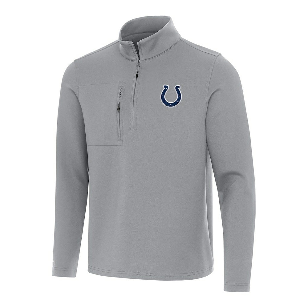 Indianapolis Colts Antigua Insider Quarter-Zip Pullover Top - Gray - NFL