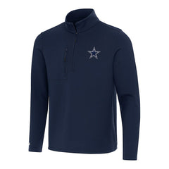 Dallas Cowboys Antigua Insider Quarter-Zip Pullover Top - Navy - NFL