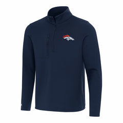 Denver Broncos Antigua Insider Quarter-Zip Pullover Top - Navy - NFL