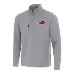 Buffalo Bills Antigua Insider Quarter-Zip Pullover Top - Gray - NFL