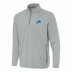 Detroit Lions Antigua Perilous Quarter-Zip Pullover Top - Gray - NFL