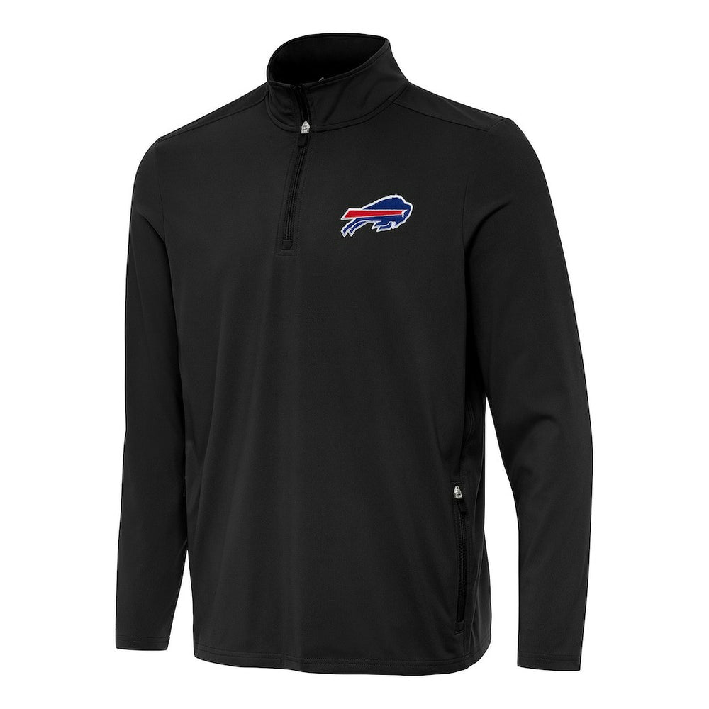 Buffalo Bills Antigua Perilous Quarter-Zip Pullover Top - Black - NFL