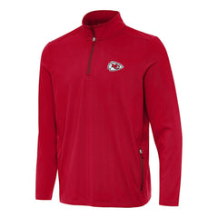 Kansas City Chiefs Antigua Perilous Quarter-Zip Pullover Top - Red - NFL