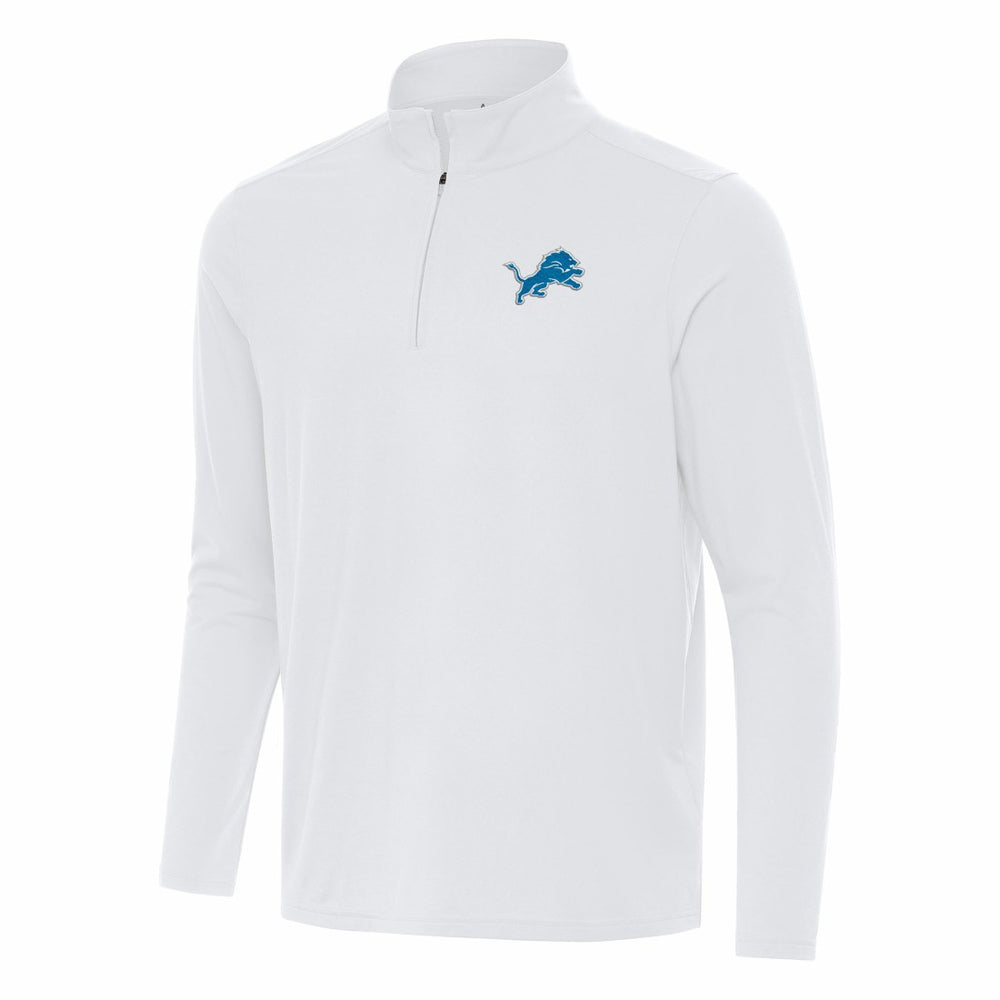 Detroit Lions Antigua Intent Quarter-Zip Pullover Top - White - NFL