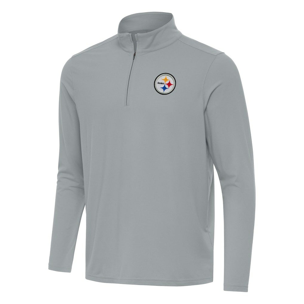 Pittsburgh Steelers Antigua Intent Quarter-Zip Pullover Top - Gray - NFL