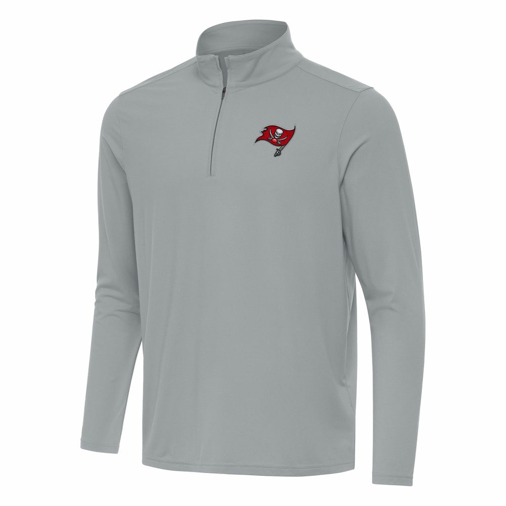 Tampa Bay Buccaneers Antigua Intent Quarter-Zip Pullover Top - Gray - NFL