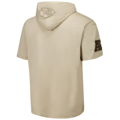 Kansas City Chiefs Pro Standard Neutrals Capsule Short Sleeve Pullover Hoodie - Tan - NFL