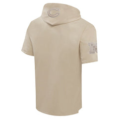 Chicago Bears Pro Standard Neutrals Capsule Short Sleeve Pullover Hoodie - Tan - NFL