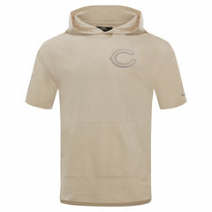 Chicago Bears Pro Standard Neutrals Capsule Short Sleeve Pullover Hoodie - Tan - NFL