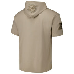 Miami Dolphins Pro Standard Neutrals Capsule Short Sleeve Pullover Hoodie - Tan - NFL