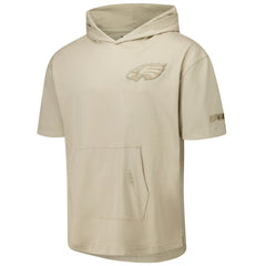 Philadelphia Eagles Pro Standard Neutrals Capsule Short Sleeve Pullover Hoodie - Tan - NFL