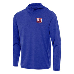 New York Giants Antigua Tidy Quarter-Zip Pullover Hoodie - Heather Royal - NFL