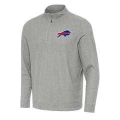 Buffalo Bills Antigua Subtle Quarter-Zip Top - Heather Gray - NFL