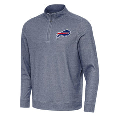 Buffalo Bills Antigua Subtle Quarter-Zip Top - Heather Navy - NFL