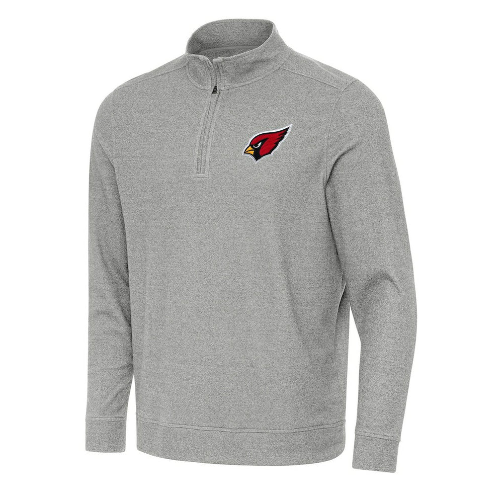 Arizona Cardinals Antigua Subtle Quarter-Zip Top - Heather Gray - NFL