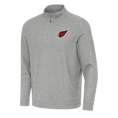 Arizona Cardinals Antigua Subtle Quarter-Zip Top - Heather Gray - NFL