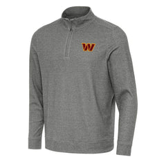 Washington Commanders Antigua Subtle Quarter-Zip Top - Heather Black - NFL