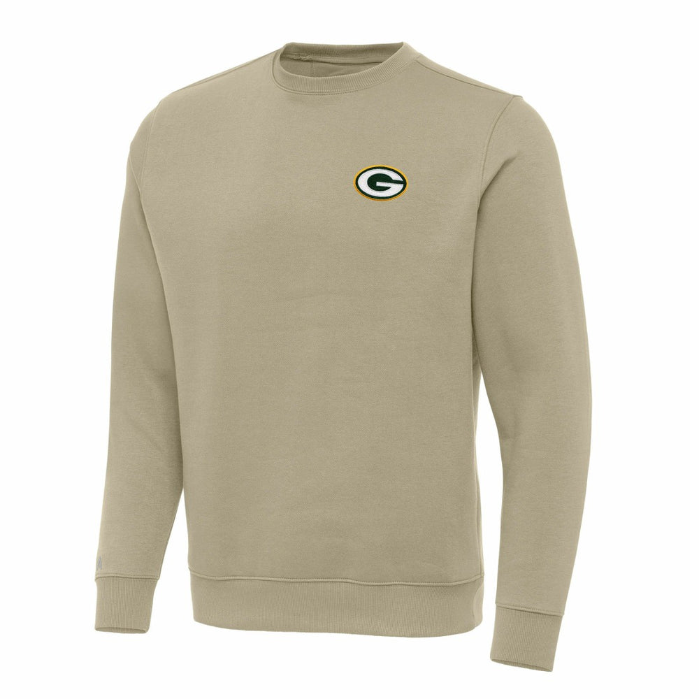 Green Bay Packers Antigua Victory Pullover Sweatshirt - Khaki - NFL